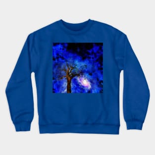 Tree with hanging light bulb Crewneck Sweatshirt